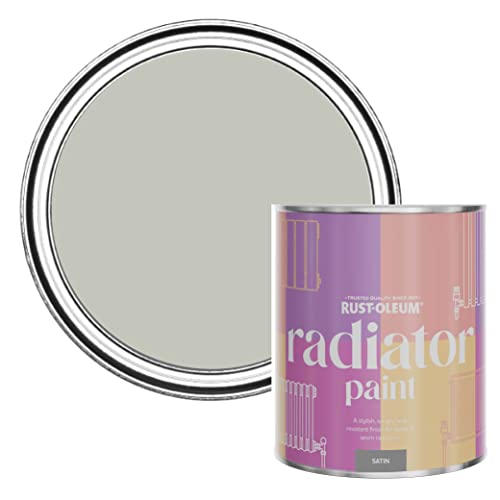 Rust-Oleum Grey Heat Resistant Radiator Paint in Satin Finish - Tyne Fog 750ml
