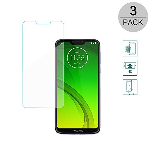 BestCatgift Moto G7 Power [3-Pack] Tempered Glass Screen Protector Film para Motorola Moto G7 Power with [9H Hardness][Ultra Clear][Anti Scratch][Bubble Free]