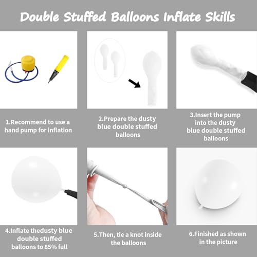 Image of 108Pcs Double Stuffed White Balloon Garland Arch Kit