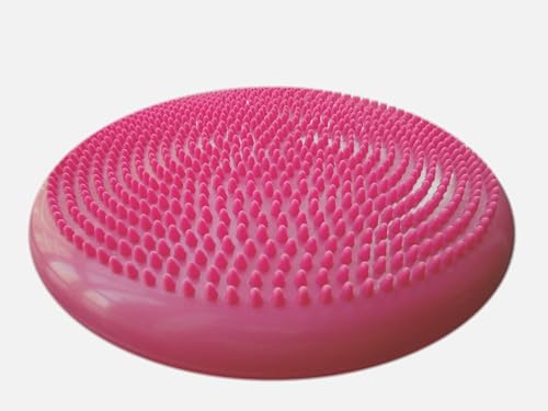 Image of AppleRound Inflated Wobble Cushion with Hand Pump, Air Stability Board (Extra Thick), Core Balance Disc for Adults, Sensory Wiggle Seat for Kids, Flexible Seating for All Age, 13.5in / 34cm Diameter