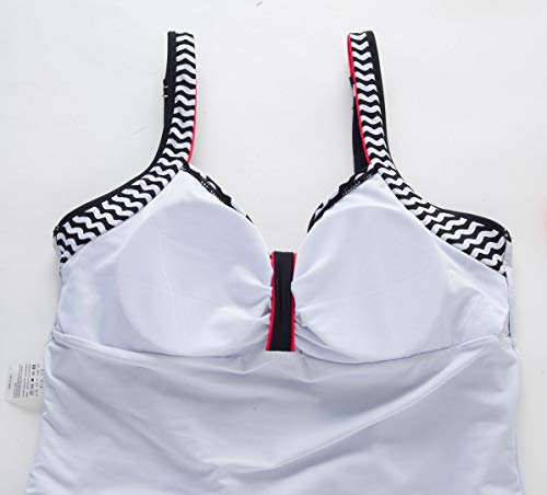 DANIFY Vintage Sailor Pin Up Swimsuit Retro One Piece Skirtini Cover Up Swimdress Tummy Control Bathing Suit4