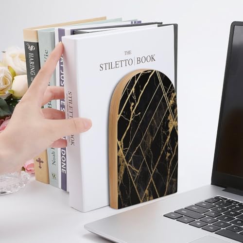 Sujetalibros de mármol decorativo ideal para organizar el escritorio de la oficina en casa 7