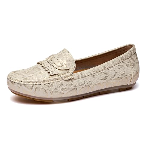 Image of Women's Business Loafers Work Casual Flats Shoes Lightweight Penny PU Leather Slip On Walking Shoes