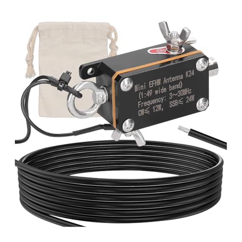 Antena EFHW K24 multibanda con cobertura total de 3-30MHz para recepción de onda corta