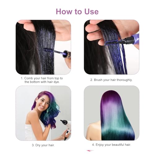 Haar-Mascara Gireatick – Temporäre Haarfarbe in 6 Farben