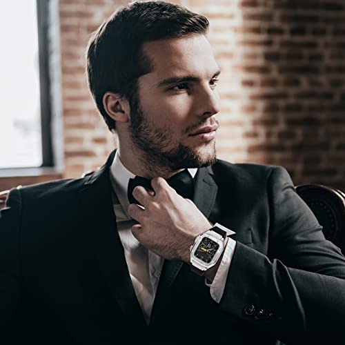 Bandiction Luxury Designer Rugged Case With Band Compatible For Apple Watch Band 44Mm 45Mm, Metal Protective Cover Case With Silicone Strap Shockproof Bumper For Iwatch Series 8 7 45Mm And Se 6 5 4 44Mm #TOP5