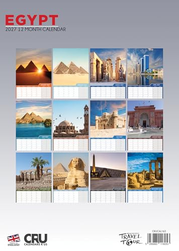 Egipto Calendario A3 2027 planificador mensual de pared 2