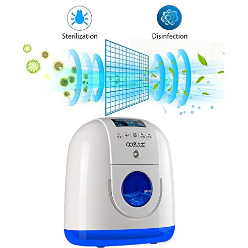 TOPQSC Concentratore di Ossigeno OXY-Relief 1-7L/min, Portatile 90% Alta Purezza Domestici Macchina di Ossigeno Uso Casa Viaggio Auto