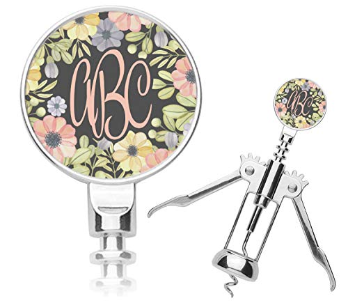Personalized Boho Floral Corkscrew