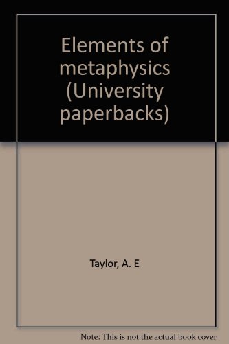 Elements of Metaphysics B0000CKXRU Book Cover