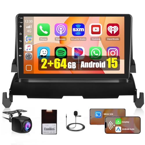 2+64G Realdio Android 15 Car Radio for Dodge Journey 2009 2010 2011 with Wireless CarPlay Android Auto, 9 Inch Touch Screen for Journey Stereo GPS WiFi Bluetooth FM/RDS EQ 26UI Backup Camera MIC