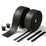 BOOSTOR Fahrrad Lenkerband Rutschfest und Stoßdämpfend Lenkerband Rennrad Griffband Selbstklebend Mountainbike/Gravel Fahrrad Handlebar Tape Schwarz 2200X30X3MM 2x Klebestreifen