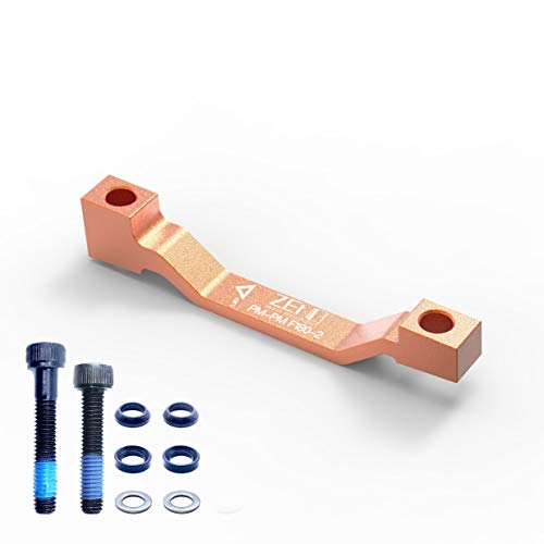 Zeno Rotor Adaptor - Pm To Post Mount Caliper, Front & Rear 180 (Orange) #TOP14