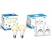 TP-Link Tapo Ampoule LED Connectée Tapo L510E(2-PACK) & Tapo Prise Connectée WiFi, Prise Intelligente compatible avec Alexa et Google Home, 10A, Contrôler la cafetière, la lampe, 2 Pack