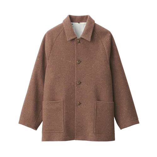 無印良品 紳士 ウール混綾織りショートコート メンズ BG1QWA4A レンガ 紳士L