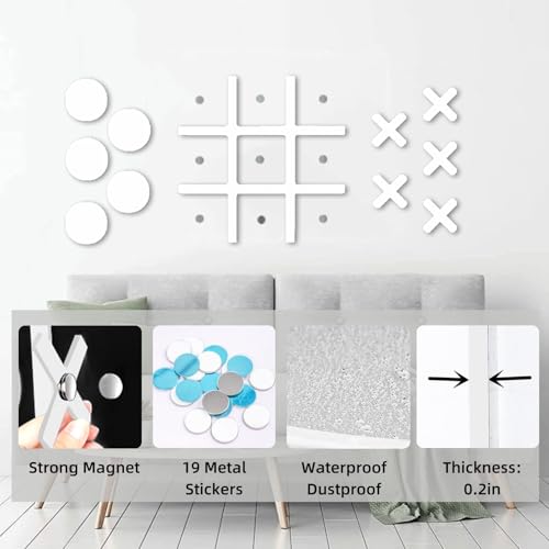 Magnetic Tic Tac Toe juego magnético de pared miniatura 3