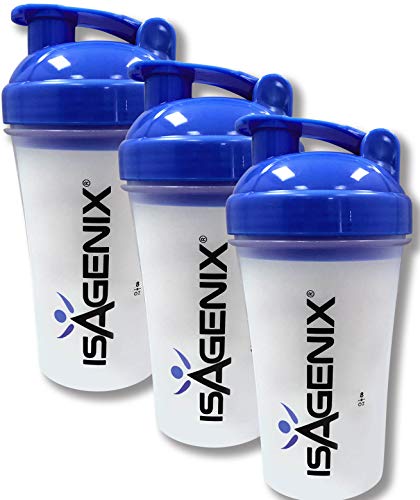3-Pack!! Isagenix Original Bottle 16 oz Shaker Cup Protein Shaker Bottle with Mixing Technology