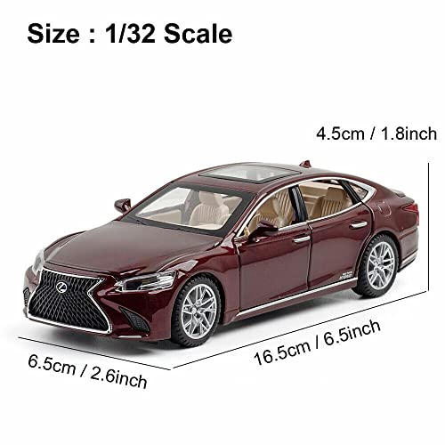 Image of Metal Pull Back Diecast Car 1:32 Lexus LS500H Pull Back Car Model with Sound Light Boys Gifts Toys for KidsPack of 1】,multicolor