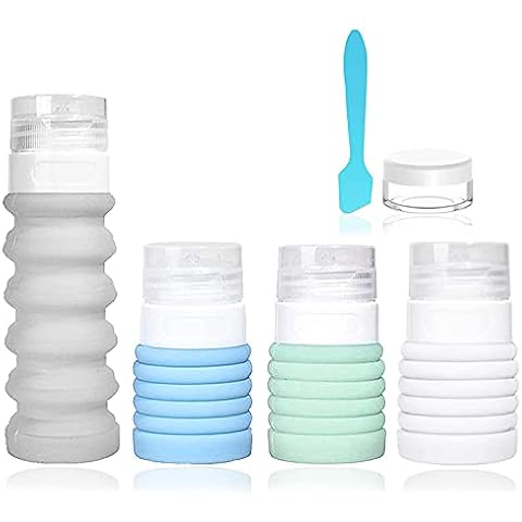 4 Color Travel Bottle Set Food-Grade Refillable Travel Containers Cover