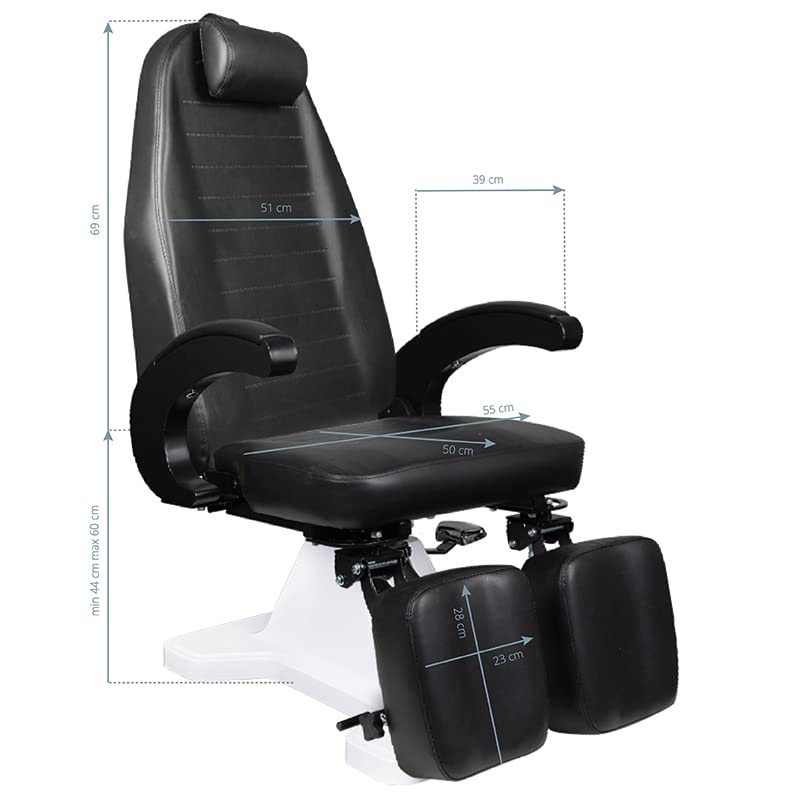 ACTIVESHOP Kosmetikstuhl Kosmetikliege Massageliege Behandlungsstuhl hydraulisch 112 schwarz