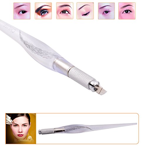 Chuse M3 2pcs/lot White Professional Manual Tattoo Permanent Makeup Eyebrow Pen with Unique Appearance Design