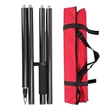 Fancyall Carbon Fiber GPS Pole, 6.6FT Surveying Prism Pole, 4 Sections GPS Rover Rod, 2M Prism Pole for Land Surveying, Black