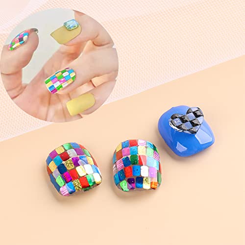 Jmeowio 12 Colors Square Nail Glitter Sequins 3D Holographic French Tip Nail Art Charms Paillettes Sparkle Nail Art Decoration For Women Girls thumb #4