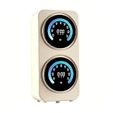 Compact Mini Washing Machine, Dual-Tank Underwear Washer Dryer, Wall Hanging, Gray(White Wall)