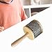 TTETTZ Wooden Cabasa Hand Shaker Fun Percussion Instrument Cabasa Instrument W/Metal Bead, Dia 8.5cm