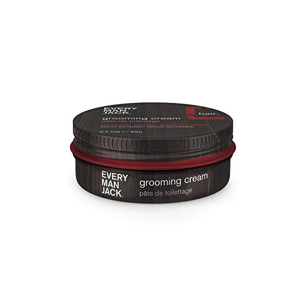 Every-Man-Jack-Hair-Styling-Grooming-Cream-Casual-Hold-For-Most-Hair-Lengths-Naturally-Derived-Cruelty-Free-Mens-Styling-Cream-34-ounce-1-Tin Every Man Jack Men's Hair Styling Grooming Cream | 3.4-ounce - Natural Shine Medium Hold | Naturally Derived, Parabens-free, Pthalate-free, Dye-free