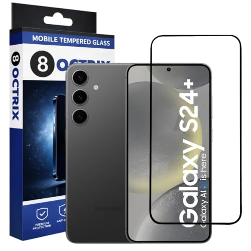 Image of Military-Grade Tempered Glass Screen Protector Compatible for Samsung Galaxy S24 Plus 5G with Edge to Edge Coverage - Case Friendly, Anti-Scratch & Bubble-Free Installation Kit