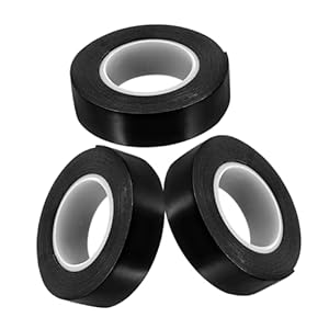 Veemoon 3 Rollen Isolierband Schwarz PVC
