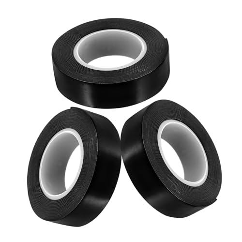 Veemoon 3 Rollen Isolierband Schwarz PVC