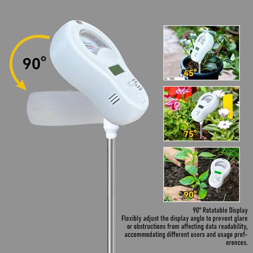 Testeur de sol 6 en 1 digital avec écran LCD rétroéclairé