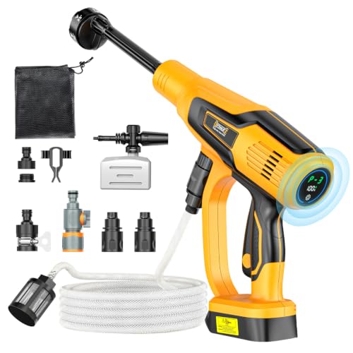 DIYtoolifz Car Cleaning Tools Compatible with Dewalt 20V Batteries 600W Brushless Motor 6-in-1 Nozzle & Foam Cannon for Car Patio Fence (Tool ONLY Battery NOT Included)