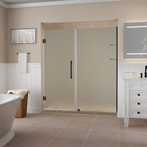Aston SDR960F-MB-7133-10 Belmore GS Shower, Glass door: 33 in. Fixed panel: 38 in, Matte Black