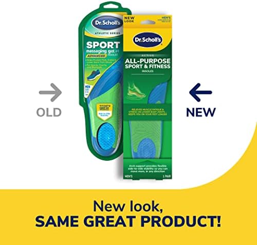 닥터 Scholl's 스포츠 안창 하체 관절의 근육 피로와 스트레스를 줄이기 위한 우수한 충격 흡수 및 아치 서포트 (남성용 8-4, 여성용 6-10도 가능), 1쌍 — 사진 2