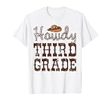 Howdy Third Grade Teacher Cowboy Cowgirl Back to School T-Shirt