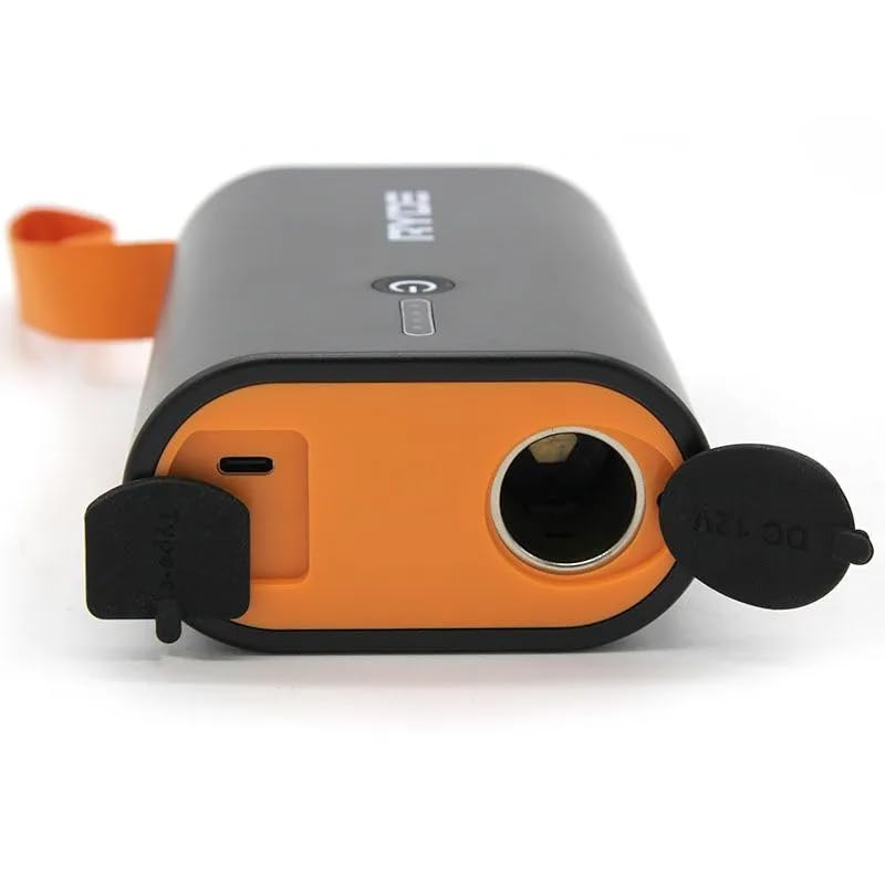 RYDE Batterie Portable 12V pour Pompe Électrique Sup – Batterie Externe 4000 mAh avec Prise Allume-Cigare – Autonomie sans Fil pour Gonfleur, Glacière et Accessoires – Rechargeable Via USB – Noir