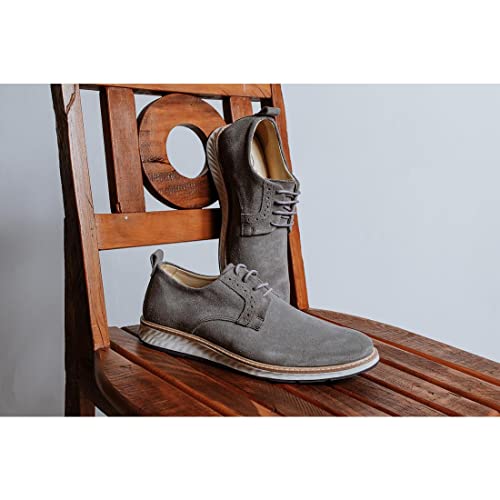 Sapato Casual Masculino Loafer Elite Couro Premium Camurça cor:Cinza;Tamanho:38