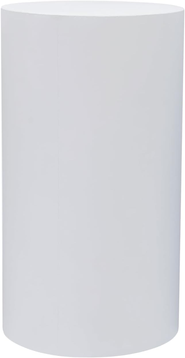 5 Tier Cylinder Stands for Party, White Geometric Dessert Stand Display Holder for Wedding, Birthday, Event, Cupcake Cake Stand,for Candy, Flower Arrangement