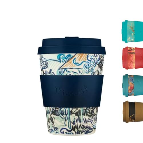 Ecoffee Cup Van Gogh 350ml (12oz) Gobelet Réutilisable – À Base de Plantes, Sans BPA, Léger, Compatible Lave-Vaisselle & Micro-ondes – Old Vineyard,...