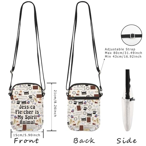 WCGXKO Murder Mystery Lover Gift Jessica Is My Spirit Animal Crossbody Bag True Crime Merch2