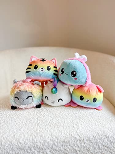 Teeturtle - The Original Reversible Bee Plushie - Transgender Pride - Cute Sensory Fidget Stuffed Animals That Show Your Mood - An Amazon Exclusive! #TOP5