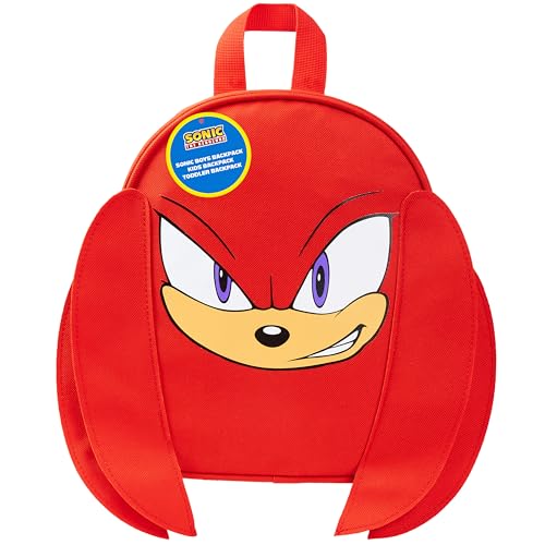 Sonic The Hedgehog Sac a Dos Fille et Garçon Knuckles Shadow Tails Sac Maternelle Primaire Cartable Enfant Cadeau Gamer (Rouge Knuckles)