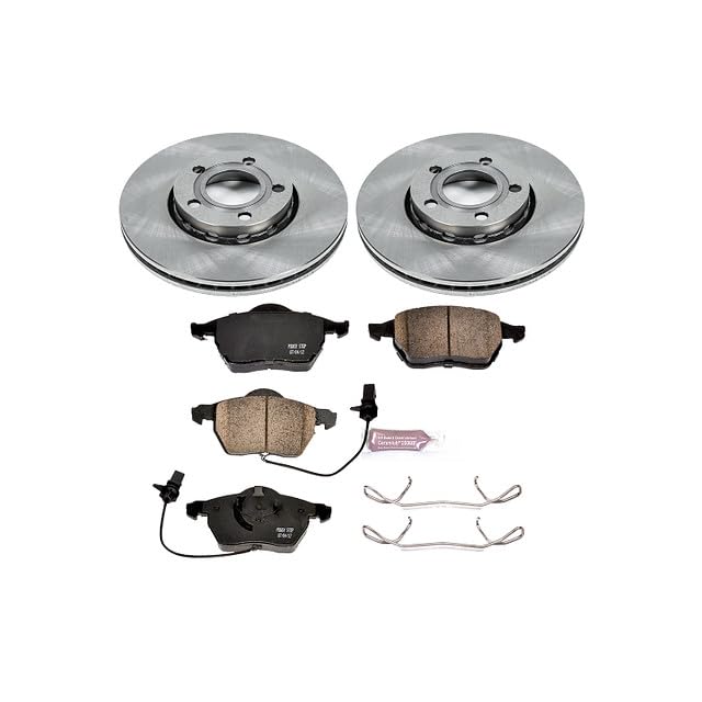 Image of PowerStop Front Brake Kit for Audi A4 1999-04 |A4 2006 |A4 Quattro 1999-06 |A6 1998-01 |A6 Quattro 1998-01 |Passat 1999-05 - Z17 Ceramic Brake Pads & Disc Rotors Replacement, KOE528