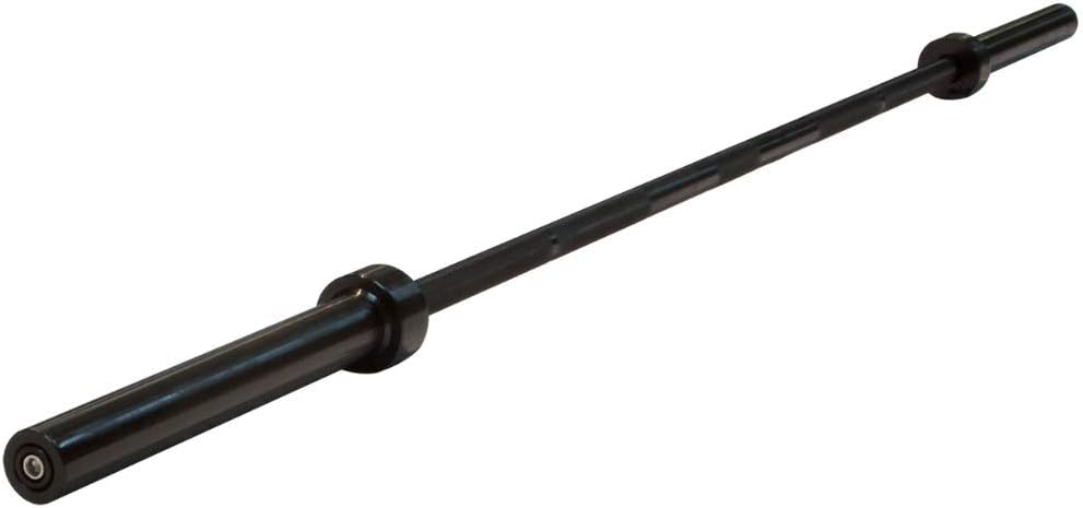 Body-Solid OB86B Olympic Bar for Weightlifting and Weight Training, 7-Foot Straight Barbell, Black