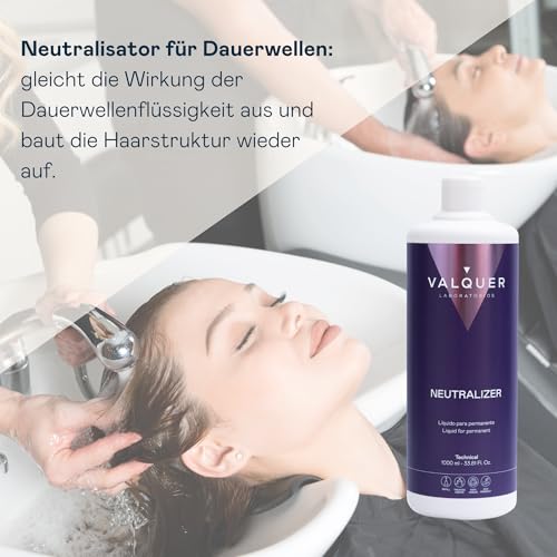 VALQUER Profi Dauerwelle Set No3 für Geschädigtes Haar | Dauerhafte Elastische Locken mit Glanz | Vplex Technologie | 215 ml