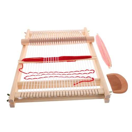 Genérico Telar de Madera Infantil Kit DIY para Tejer Manualidades Educativo Juguete Artesanal para Principiantes Fácil Uso Craft Weaving Frame