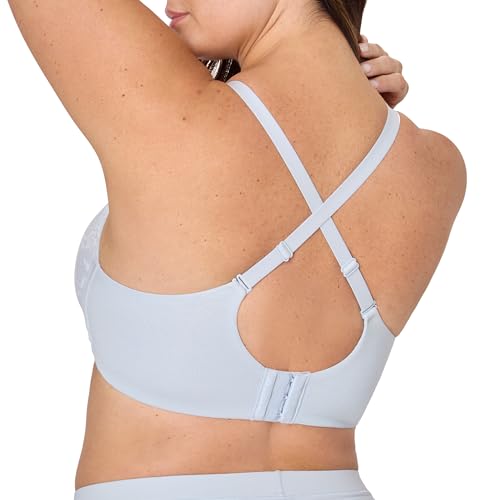 Image of Bali Women's Wireless Bras for Women - Breathe Lace Cotton Modal No Underwire Bra, Adjustable T-Shirt, Plus Size